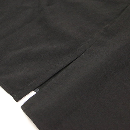 EM フロントボタン ショートスリーブ ワンピース / フレンチスリーブ ロング丈 リボン スリット