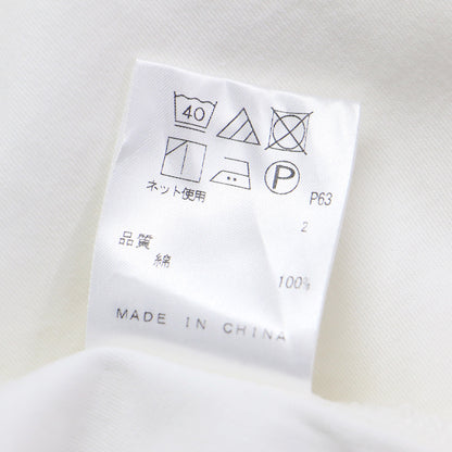 コットン ワイド プルオーバー カットソー / Tシャツ 半袖 5分袖 タックスリーブ サイドスリット コットン