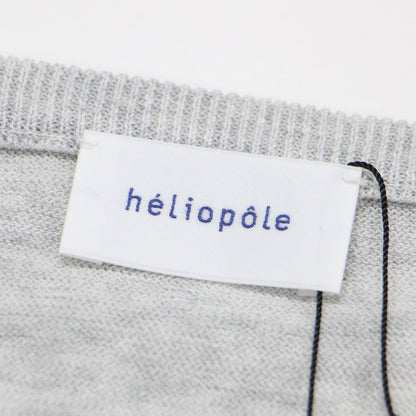 コットン ワイド クルーネック ニット / プルオーバー 7分袖 リブ