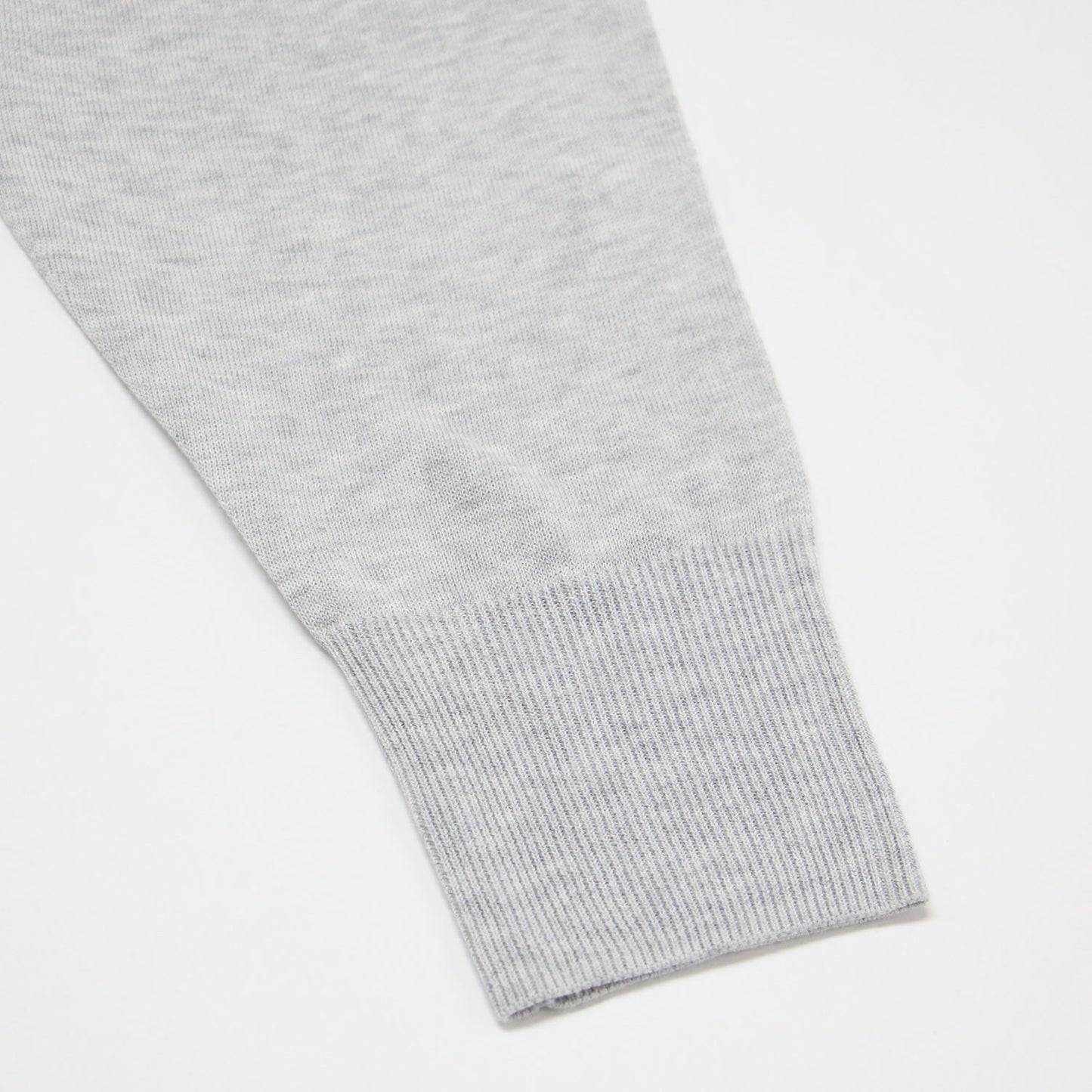 コットン ワイド クルーネック ニット / プルオーバー 7分袖 リブ