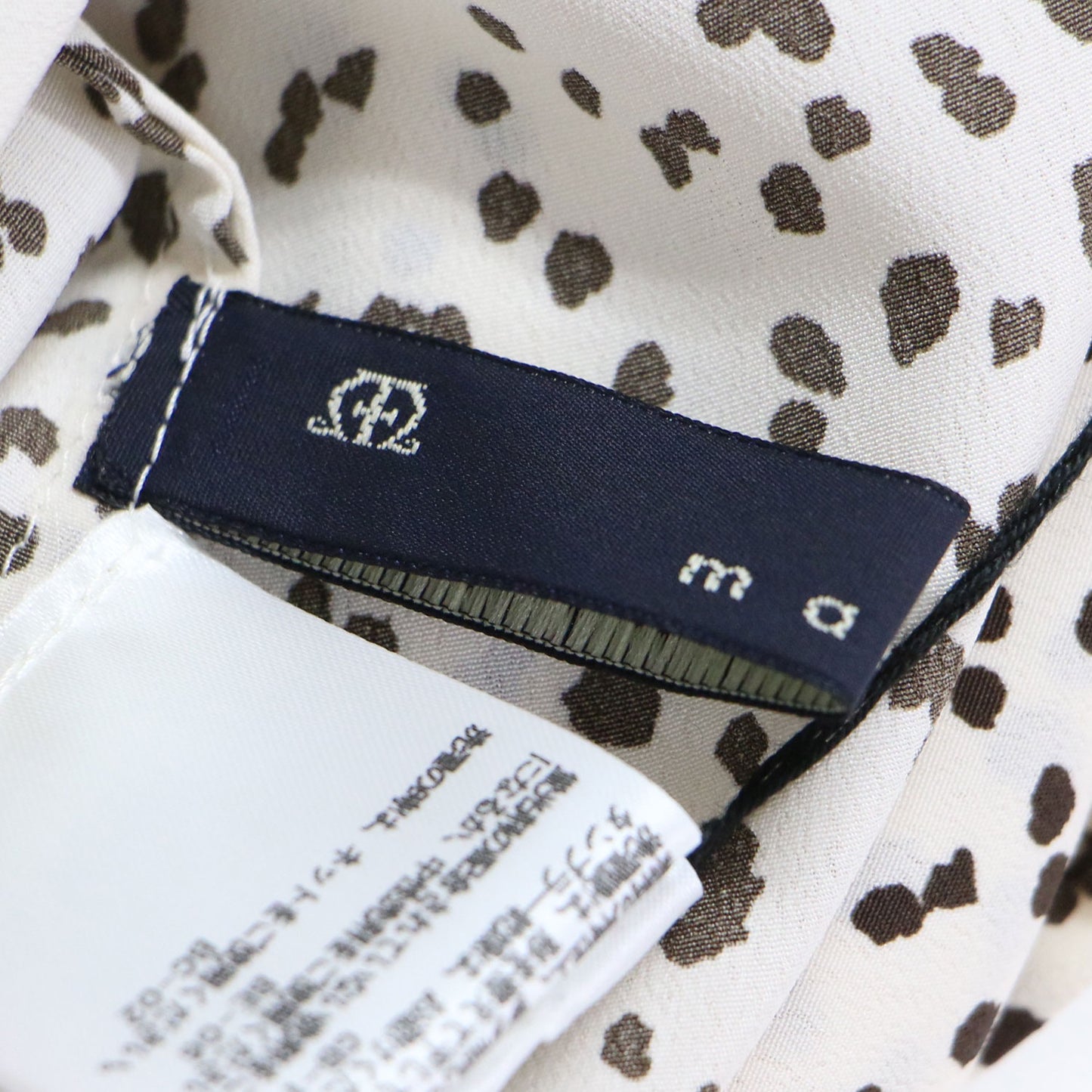 20春夏 ダルメシアン ブラウス / シャツ ボリュームスリーブ ハイネック ギャザー Aライン フレア リボン 総柄