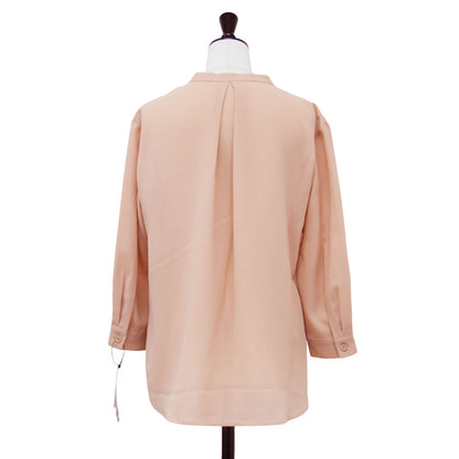 クロスオーバー Vネック ブラウス / シャツ Vネック ギャザー スリット