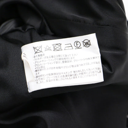 ノーカラー ツイード ジャケット / フォーマル 長袖 クルーネック ショート丈 コットン