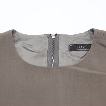 レディ スピーガ ドレス / ワンピース ノースリーブ クルーネック ミディ丈 フレア ウール