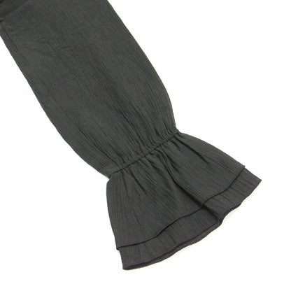 25春夏 ラッフル デザイン ブラウス / 長袖 フリル フレアスリーブ シアー サイドスリット