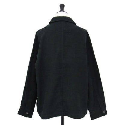 24秋冬 モールスキン CPOジャケット / ミリタリージャケット 長袖 ステンカラー ワイド コットン