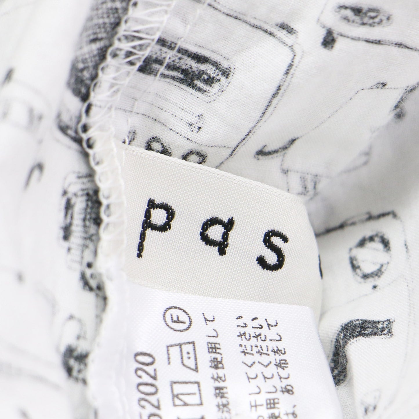 総柄 ハーフスリーブ シャツ / ブラウス 7分袖 ワイド 家電柄 コットン