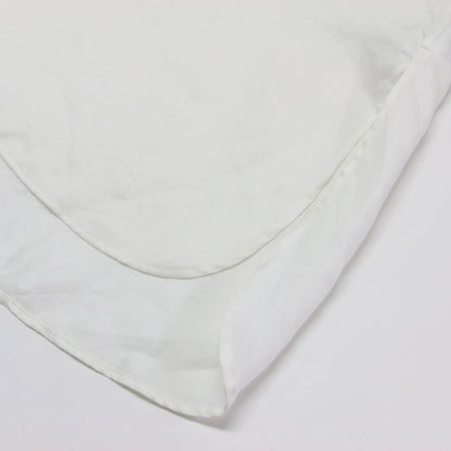 ラミー サテン ポンチョ ブラウス / シャツ 長袖 7分袖 ワイド リネン