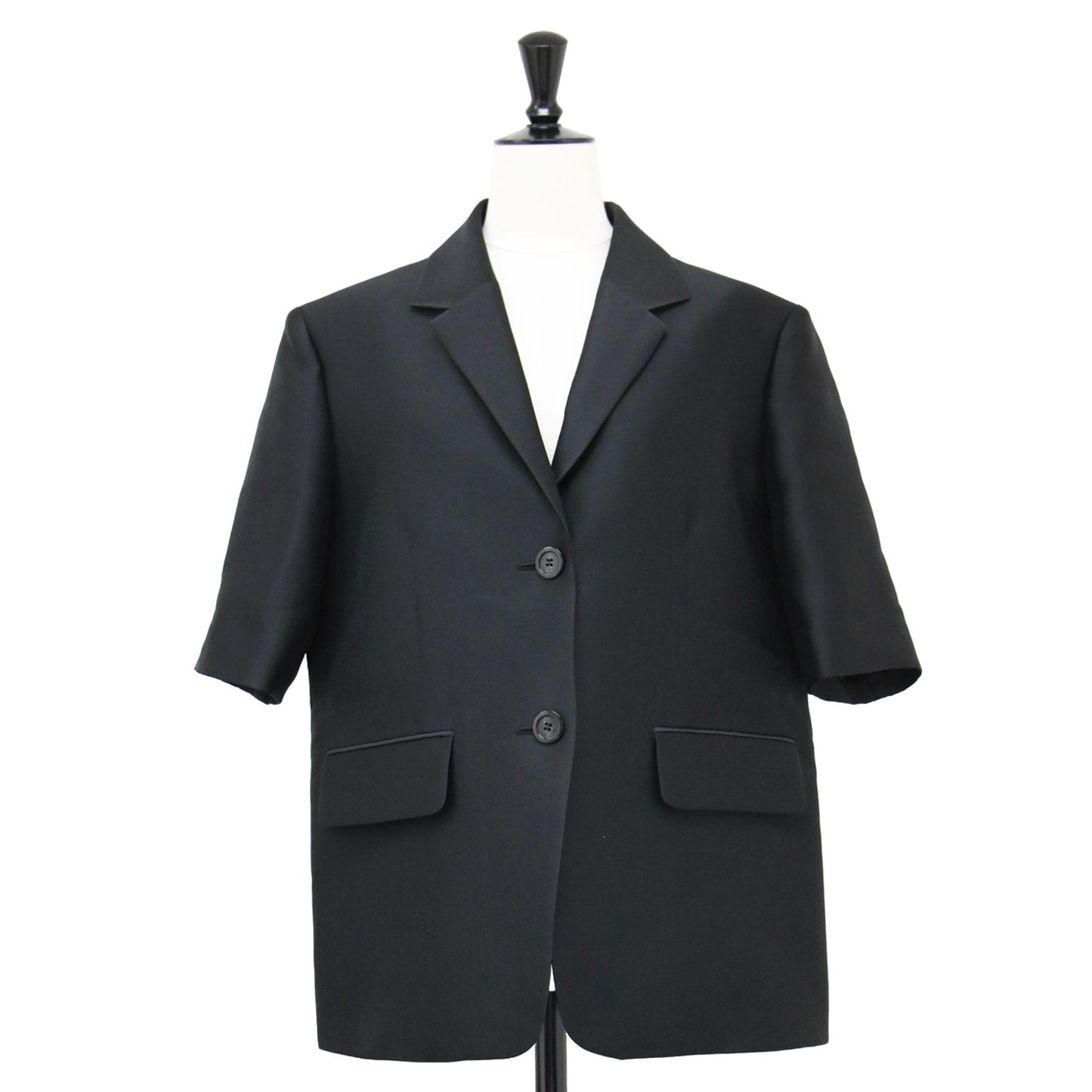 25春夏 ハーフスリーブ サテン テーラード ジャケット / Floyed Mira Jacket ボクシーシルエット