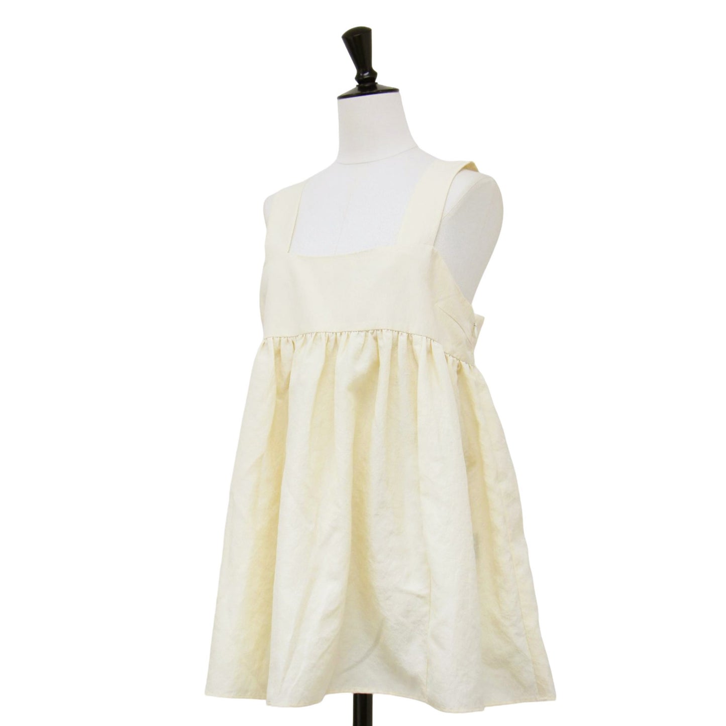 ワッシャー シアー サテン ビスチェ ブラウス / ベスト チュニック丈 ギャザー