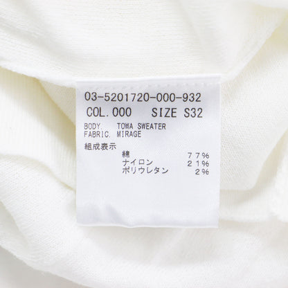 25春夏 シアーノースリーブ セーター / Mirage Towa Sweater プルオーバー ハイネック スリーブレス ギャザー ニット ハイゲージ コットン