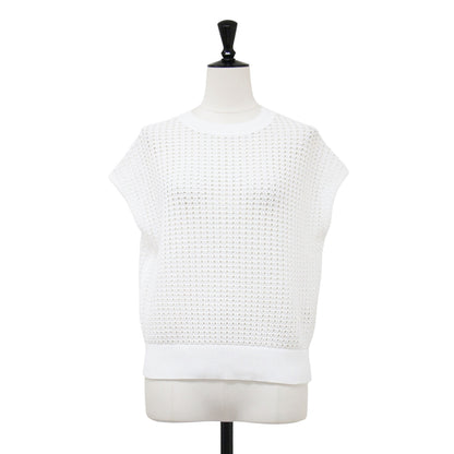 25春夏 サフォーク ヘラ セーター / Suffork Hella Sweater プルオーバー スタンドカラー フレンチスリーブ 半袖 ローゲージ ニット ウォッシャブル