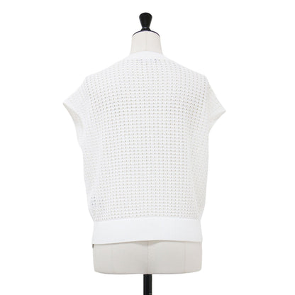 25春夏 サフォーク ヘラ セーター / Suffork Hella Sweater プルオーバー スタンドカラー フレンチスリーブ 半袖 ローゲージ ニット ウォッシャブル
