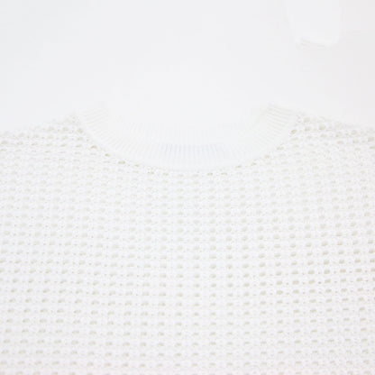 25春夏 サフォーク ヘラ セーター / Suffork Hella Sweater プルオーバー スタンドカラー フレンチスリーブ 半袖 ローゲージ ニット ウォッシャブル