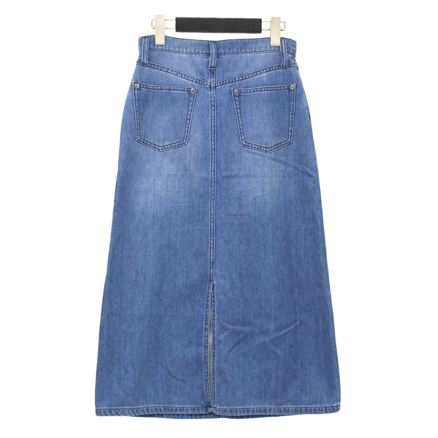 25春夏 デニム ミディ スカート / Slate Denim Kyden Skirt Aライン バックスリット コットン