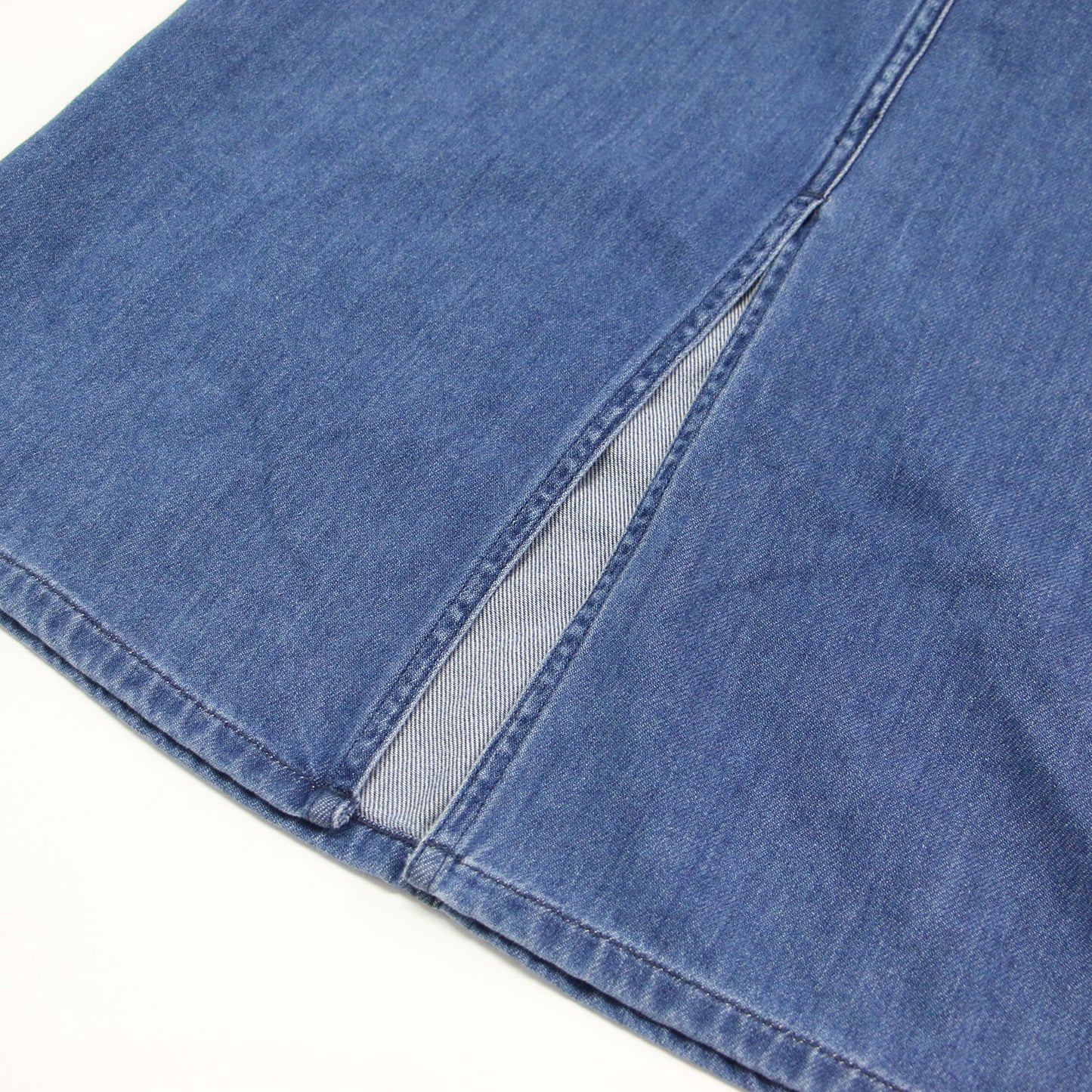 25春夏 デニム ミディ スカート / Slate Denim Kyden Skirt Aライン バックスリット コットン