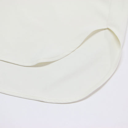 25春夏 ヴィンテージ サテン シャツ / ブラウス フレンチスリーブ チュニック丈 Aライン UVカット 高機能生地