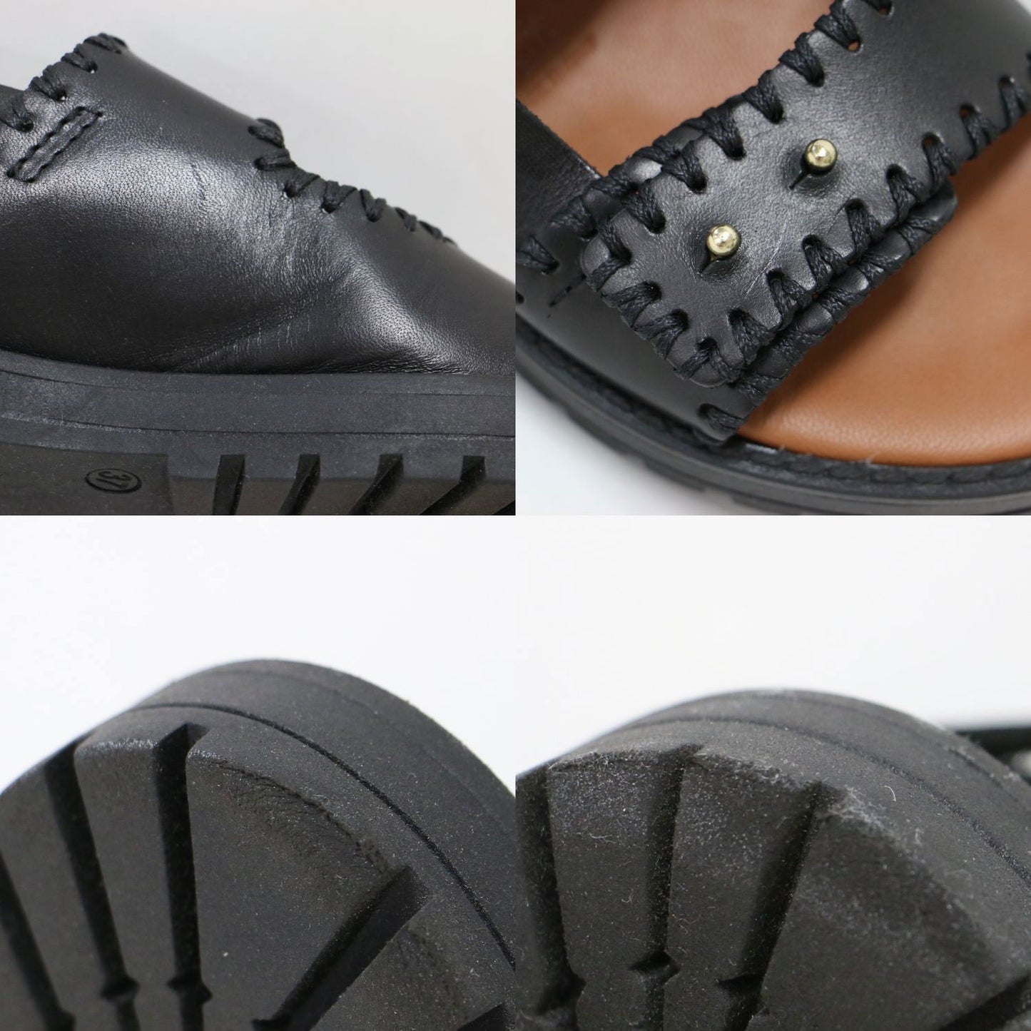 21春夏 バックル付き サンダル / コンフォートサンダル フラット ベルト ステッチ レザー