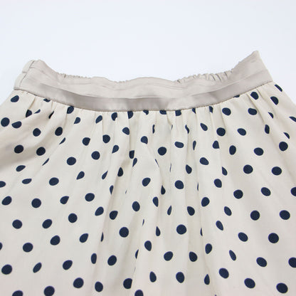 ドット ボリューム フレアスカート / ロング丈 ティアード タック ギャザー Aライン