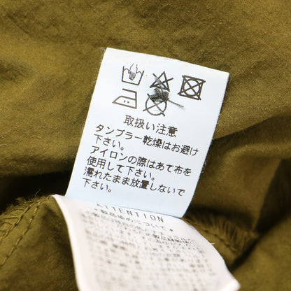 24春夏 コットン ラミー シーチング 近江晒加工 裾ゴム カーディガン / ブラウス Vネック スキッパー 長袖 製品洗い加工