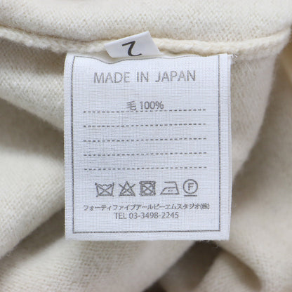 スタンドカラー ニット ジャケット / カーディガン 長袖 ボタンダウン ロゴ 刺繍 ハイゲージ ウール