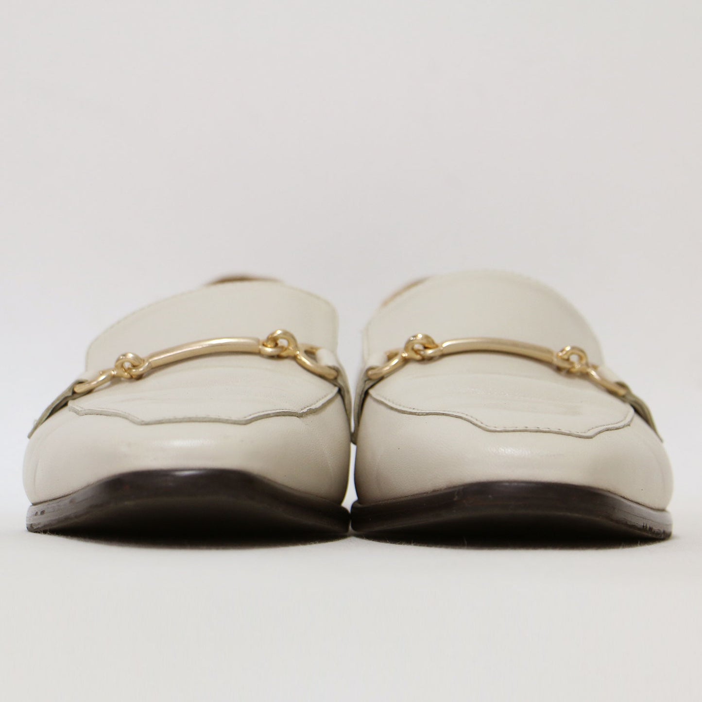 23秋冬 ビット ローファー / フラットシューズ スクエアトゥ レザー