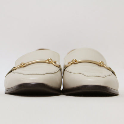 23秋冬 ビット ローファー / フラットシューズ スクエアトゥ レザー