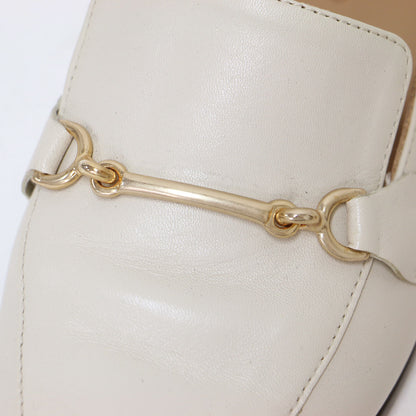 23秋冬 ビット ローファー / フラットシューズ スクエアトゥ レザー