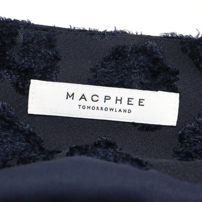 23秋冬 カット ジャカード サスペンダー ハイウエスト ロング スカート / マキシ丈 ストレート アジャストボタン スリット