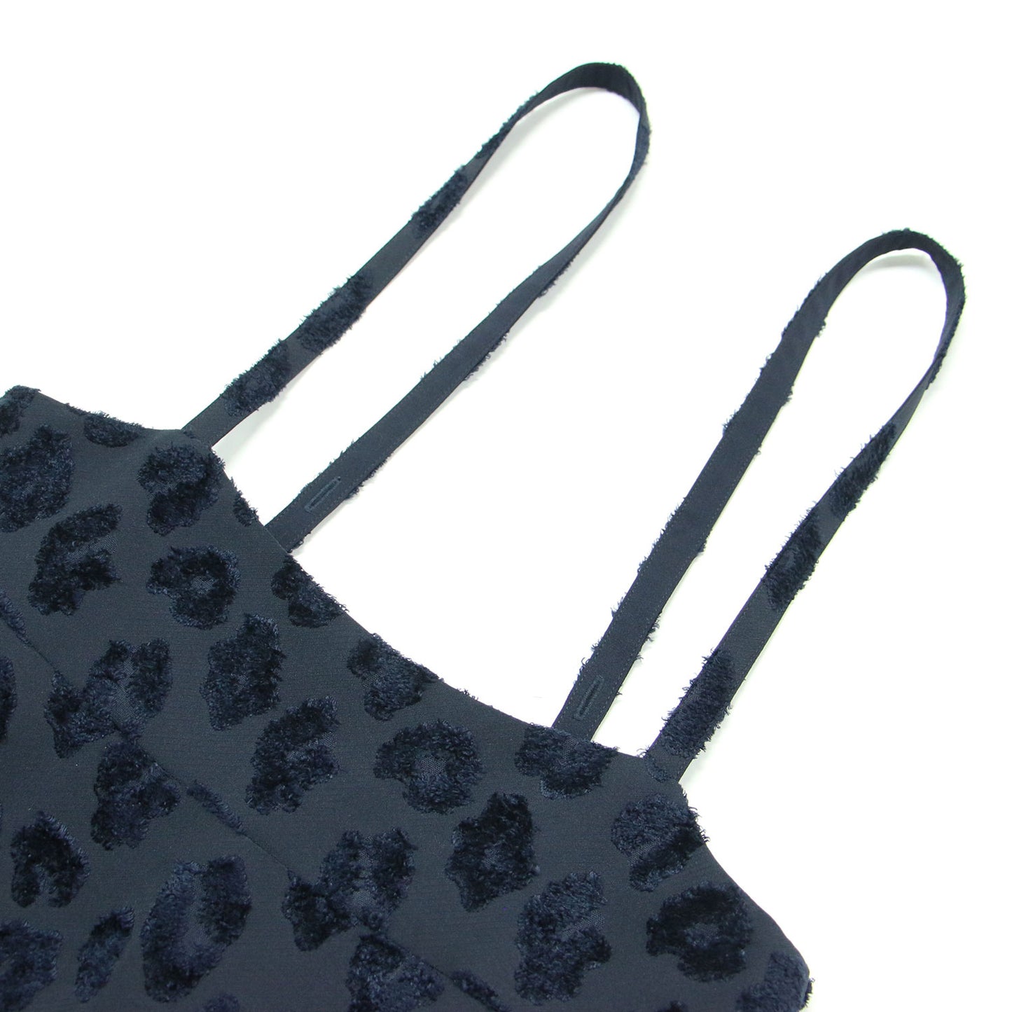 23秋冬 カット ジャカード サスペンダー ハイウエスト ロング スカート / マキシ丈 ストレート アジャストボタン スリット