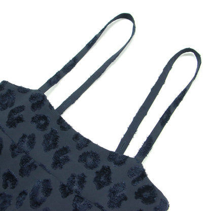 23秋冬 カット ジャカード サスペンダー ハイウエスト ロング スカート / マキシ丈 ストレート アジャストボタン スリット