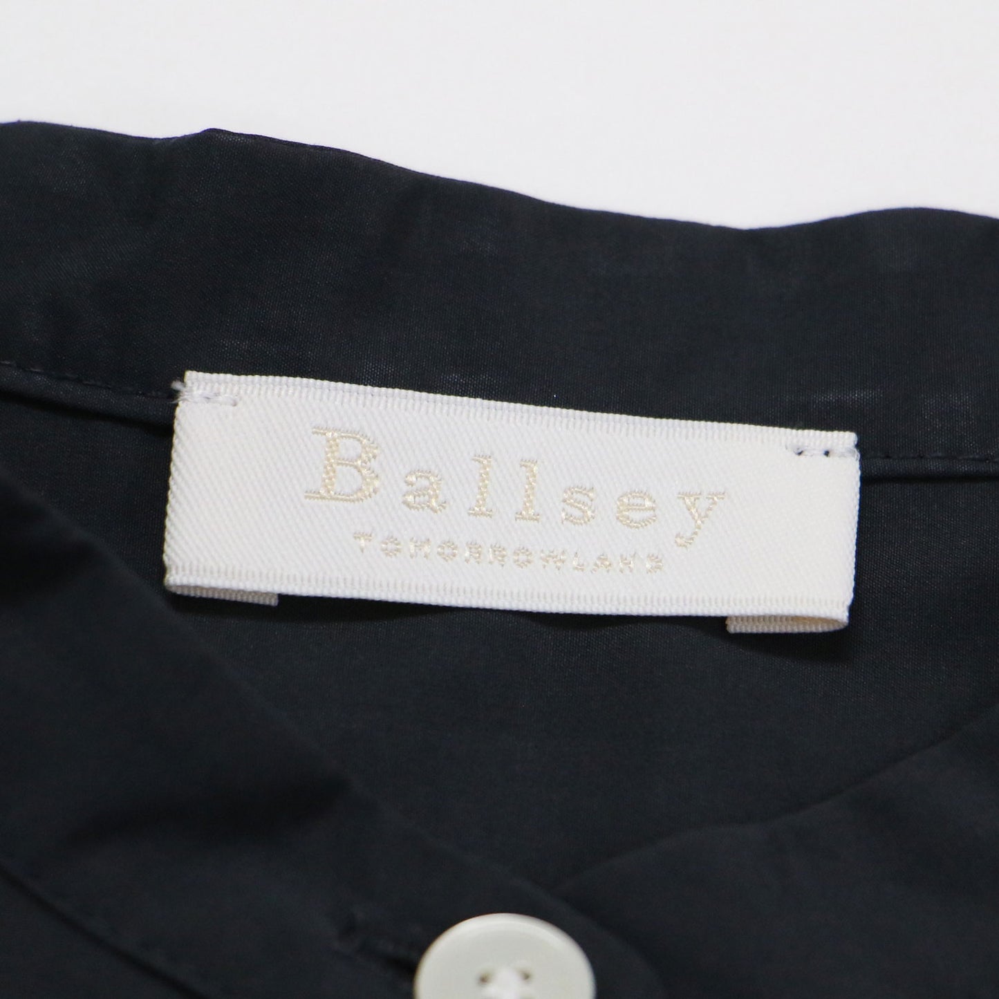 23秋冬 スパンブロード バックプリーツ シャツワンピース / 7分袖 ノーカラー ロング丈 ギャザー フレア Aライン