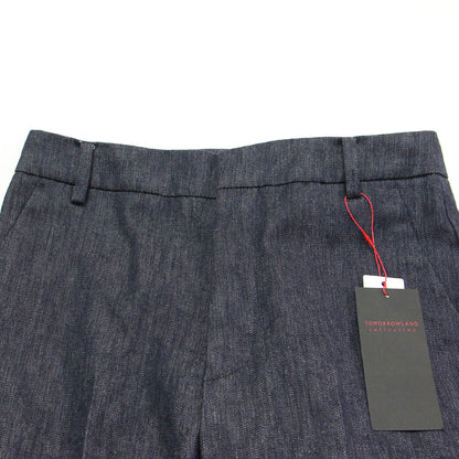 23秋冬 ウィンターデニム テーパード パンツ / スラックス クロップド丈 センタープレス コットン