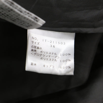 22秋冬 小花付リボン ジャガード ドレス / ワンピース 半袖 膝丈 フレア ロゴ 総柄