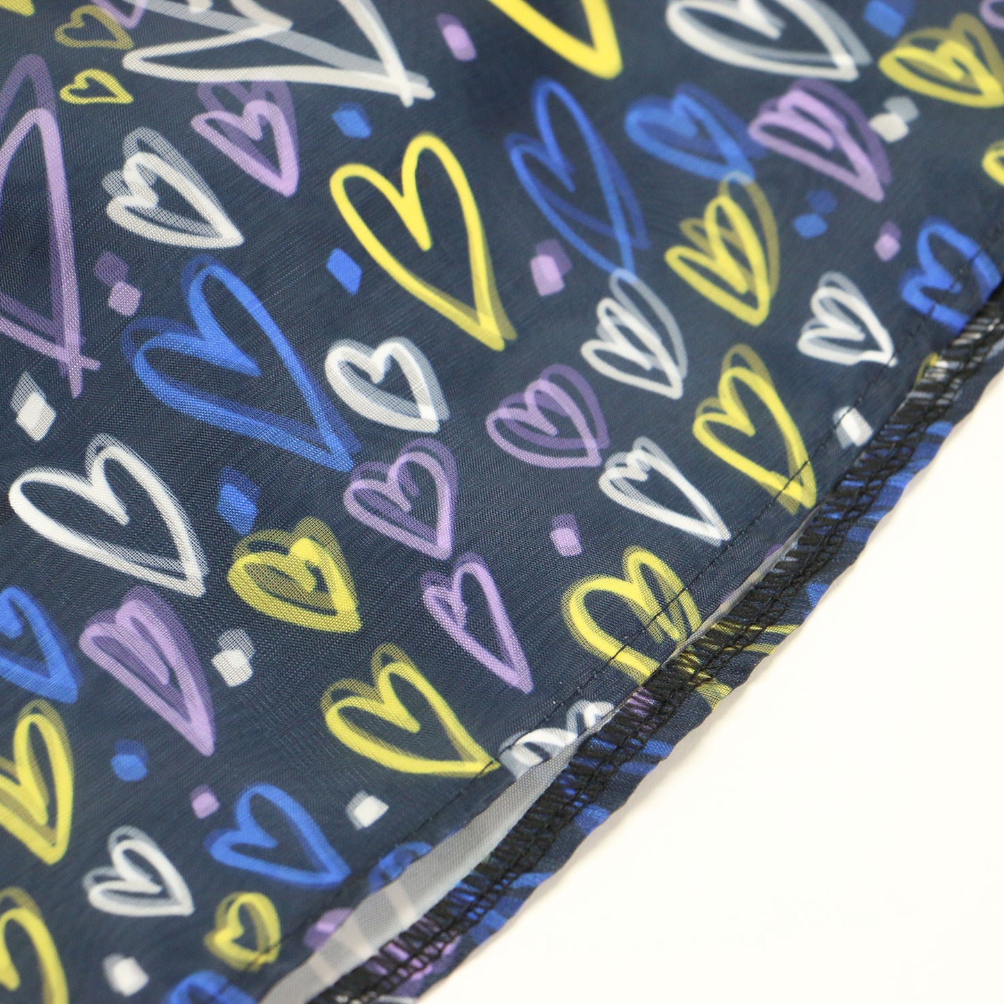 ハートプリント オーガンジー スカート / ミディ丈 フレア タック ギャザー