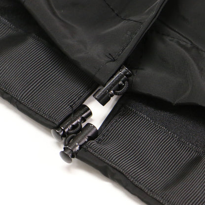 Aライン フリル ロング スカート / フレア ウエストゴム メタルボタン ドローコード