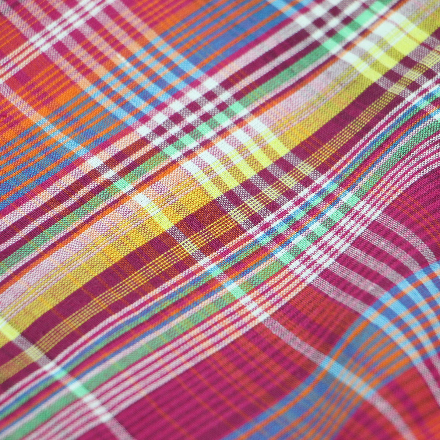 25春夏 マドラスチェック ウエスト タブ ワンピース / シャツ ロング丈 ウエストタブ