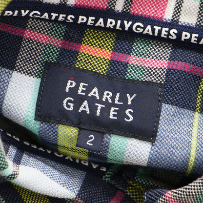 23春夏 チェック ノースリーブ ポロシャツ / カットソー ロゴ 刺繍 総柄 ゴルフウェア コットン