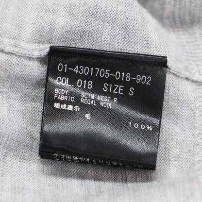 24秋冬 深Vネック ニット ベスト / REGAL WOOL SLIM VEST R ジレ ノースリーブ ウール