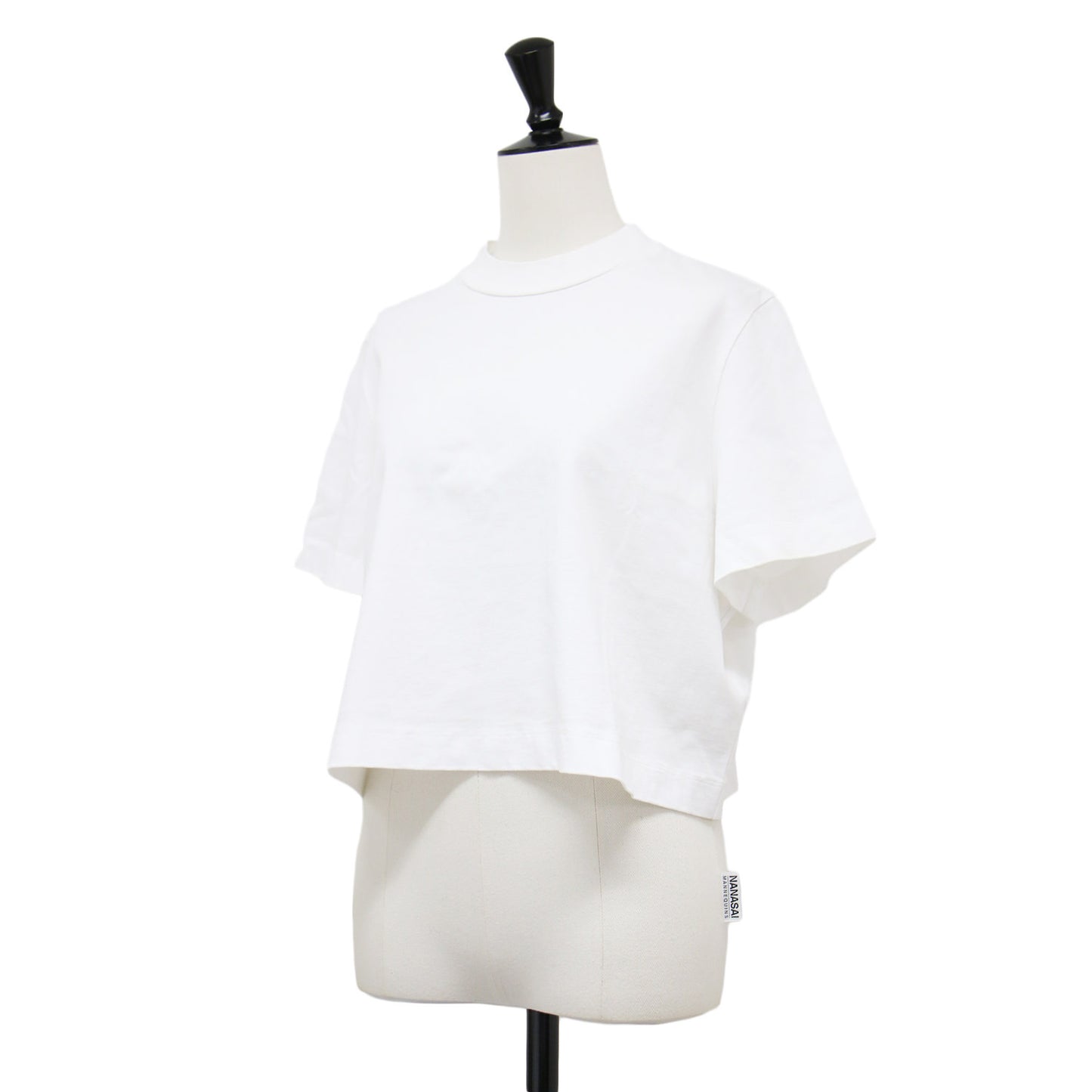 24春夏 モックネック ショート Tシャツ / カットソー 半袖 コンパクト コットン