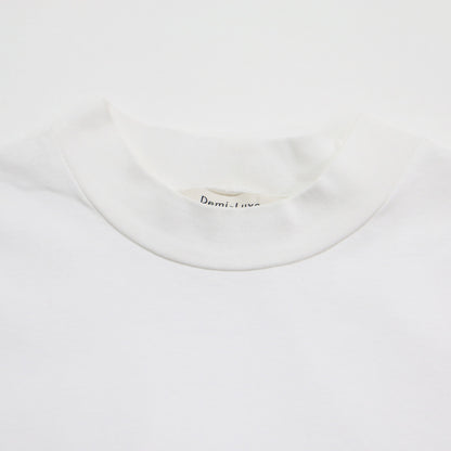 24春夏 モックネック ショート Tシャツ / カットソー 半袖 コンパクト コットン