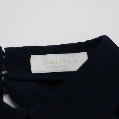 23春夏 クリアデシン カラーブラウス / プルオーバー 長袖 ボリュームスリーブ パールボタン ギャザー タック ジョーゼット