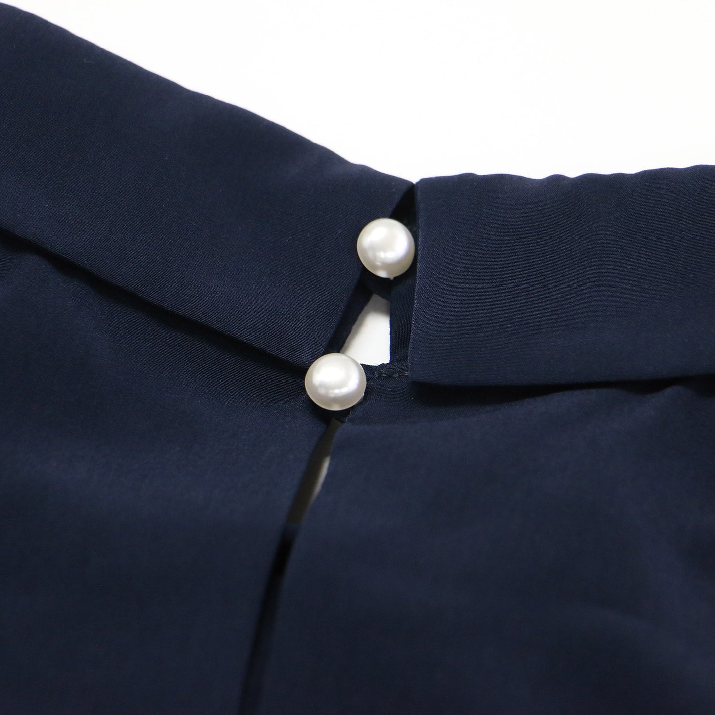 23春夏 クリアデシン カラーブラウス / プルオーバー 長袖 ボリュームスリーブ パールボタン ギャザー タック ジョーゼット