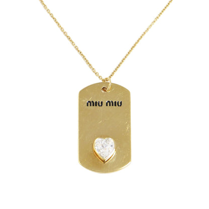 メタル プレート モチーフ ネックレス / 5JC459 ロゴ ハート