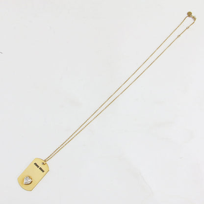 メタル プレート モチーフ ネックレス / 5JC459 ロゴ ハート