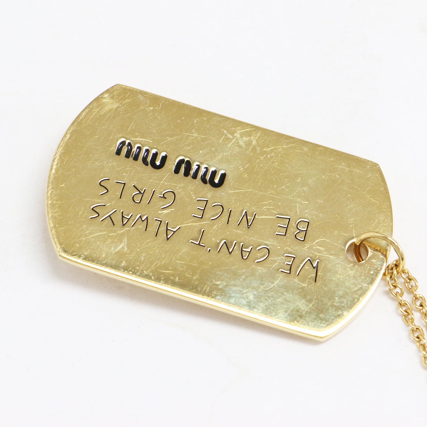 メタル プレート モチーフ ネックレス / 5JC459 ロゴ ハート