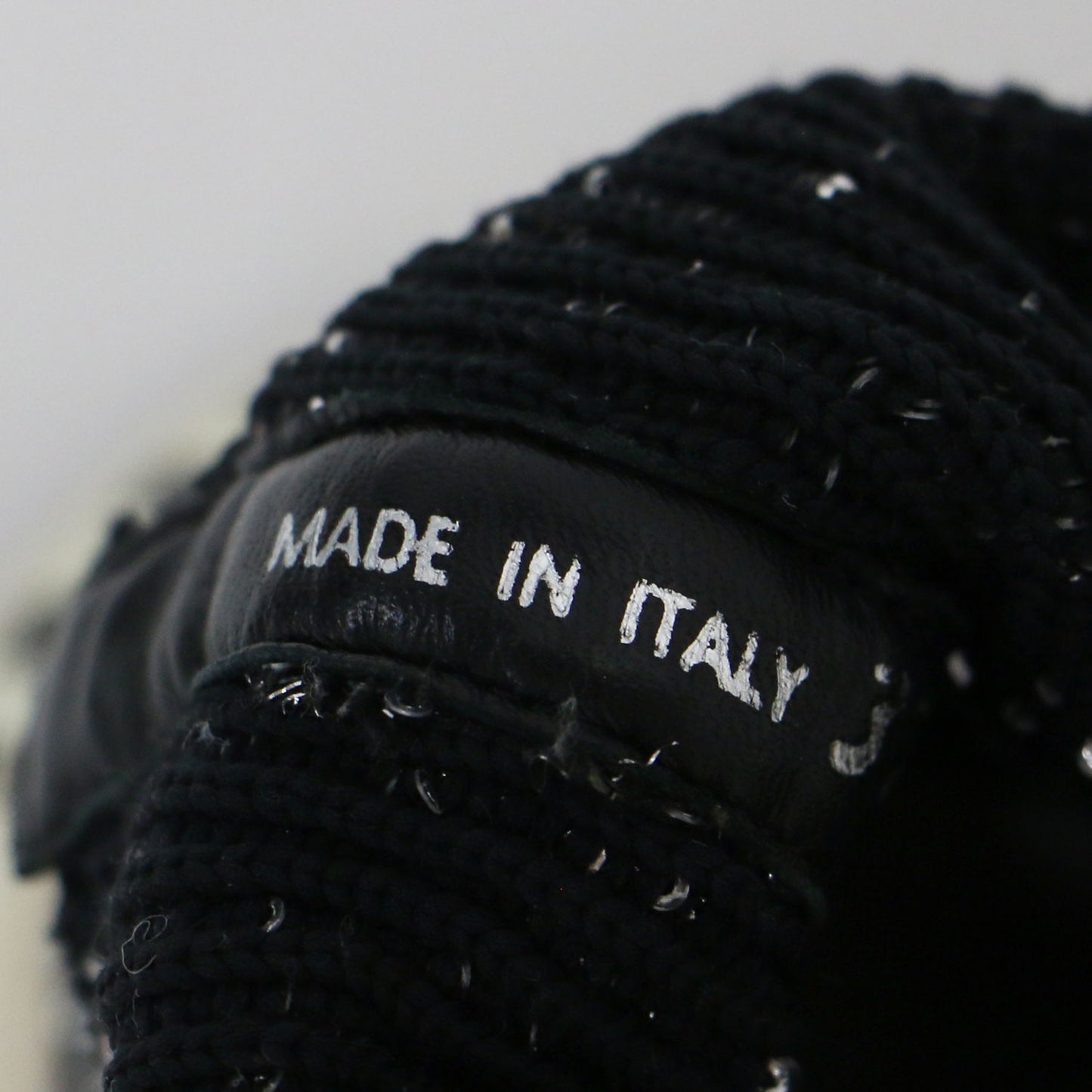 スパンコール ロゴ ソックス スニーカー/ ブーツ ラウンドトゥ グリッター ニット素材