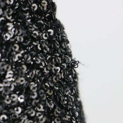 スパンコール ロゴ ソックス スニーカー/ ブーツ ラウンドトゥ グリッター ニット素材