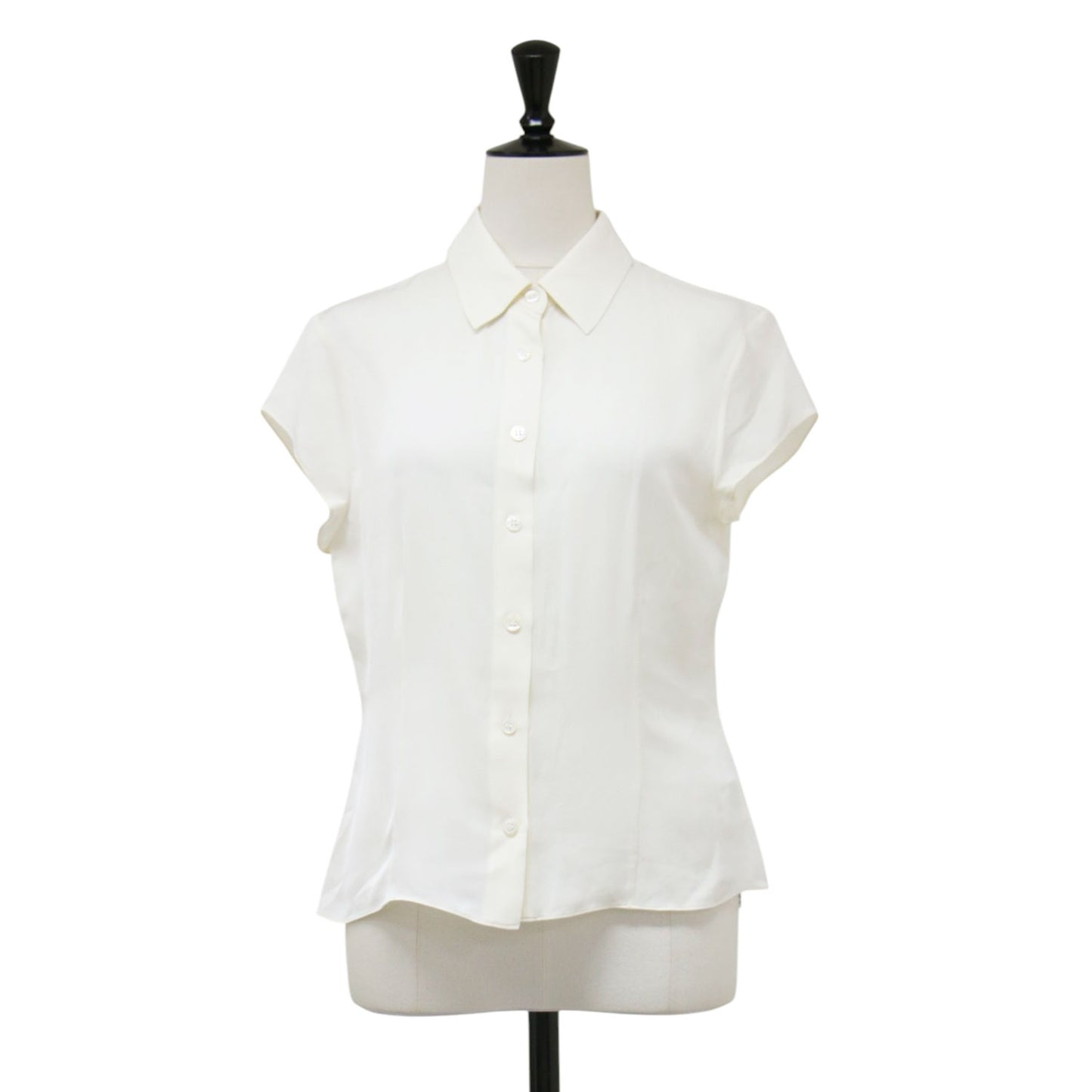 24春夏 シルク キャップスリーブ シャツブラウス / MODERN GGT CAP SLV BLOUSE 半袖 コンパクト ジョーゼット