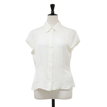 24春夏 シルク キャップスリーブ シャツブラウス / MODERN GGT CAP SLV BLOUSE 半袖 コンパクト ジョーゼット